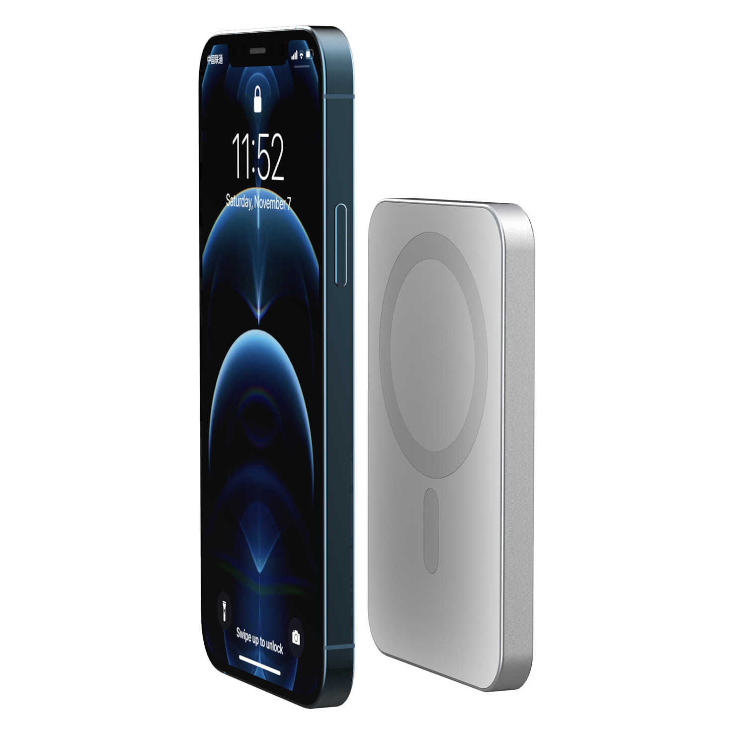 Prijenosna baterija REALPOWER PB-5000 Mag (5000 mAh, 20W PD, 15W bežično punjenje) Srebrna-3