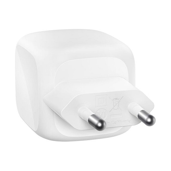 Kućni punjač BELKIN BOOST↑CHARGE Dual USB-C 50W PD PPS + 1m kabel (WCH019) bijeli-2