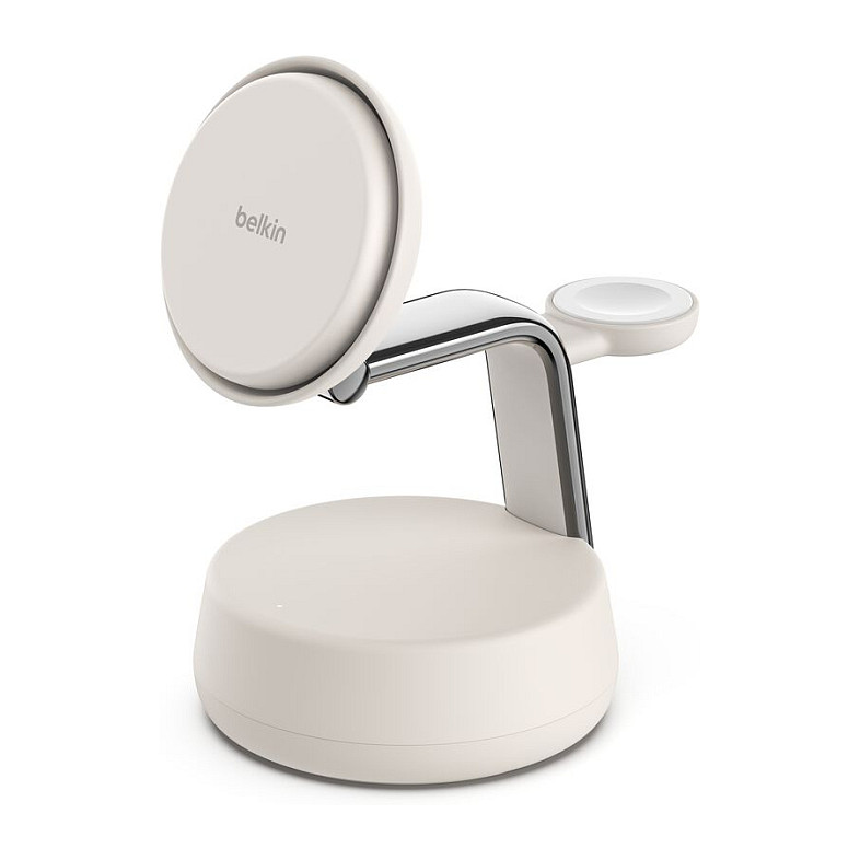 Bežični punjač BELKIN BoostCharge Pro 3-u-1 WIZ040 (Qi2, 15W, magnetski, za iPhone, Apple Watch, AirPods) bijeli-1