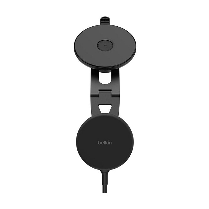 Auto punjač BELKIN BoostCharge Pro WIC013hqBK (Qi2 15W, magnetski, ventilacijski)-0