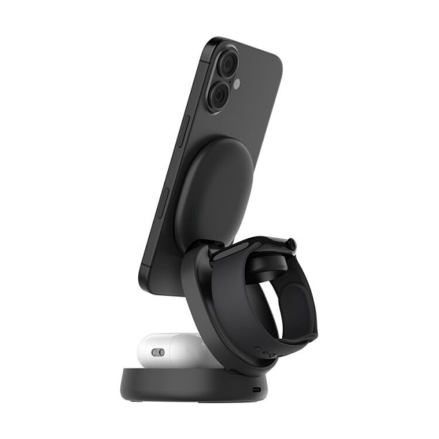 Bežični punjač BELKIN BoostCharge Pro 3-u-1 sklopivi magnetski s Qi2 15W (WIZ034BK), crni-3