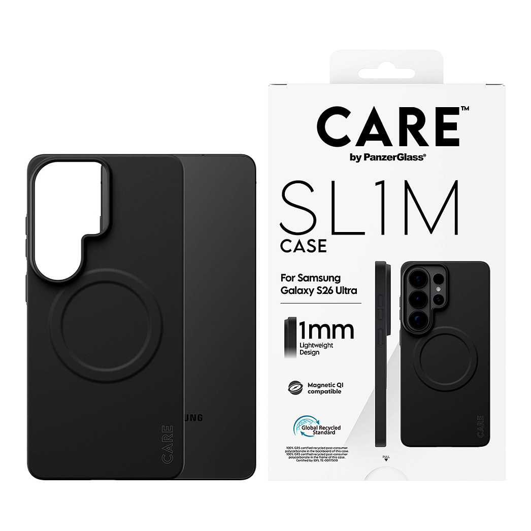 Zaštitna maska PANZER GLASS CARE SL1M za Samsung Galaxy S26 Ultra (1mm, reciklirana plastika, Qi kompatibilna)-1