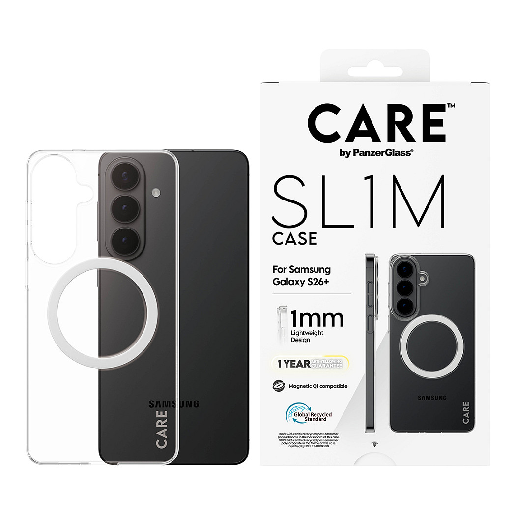 Zaštitna maska PANZER GLASS CARE SL1M za Samsung Galaxy S26+ (Prozirna, 1mm, Qi kompatibilna)-1