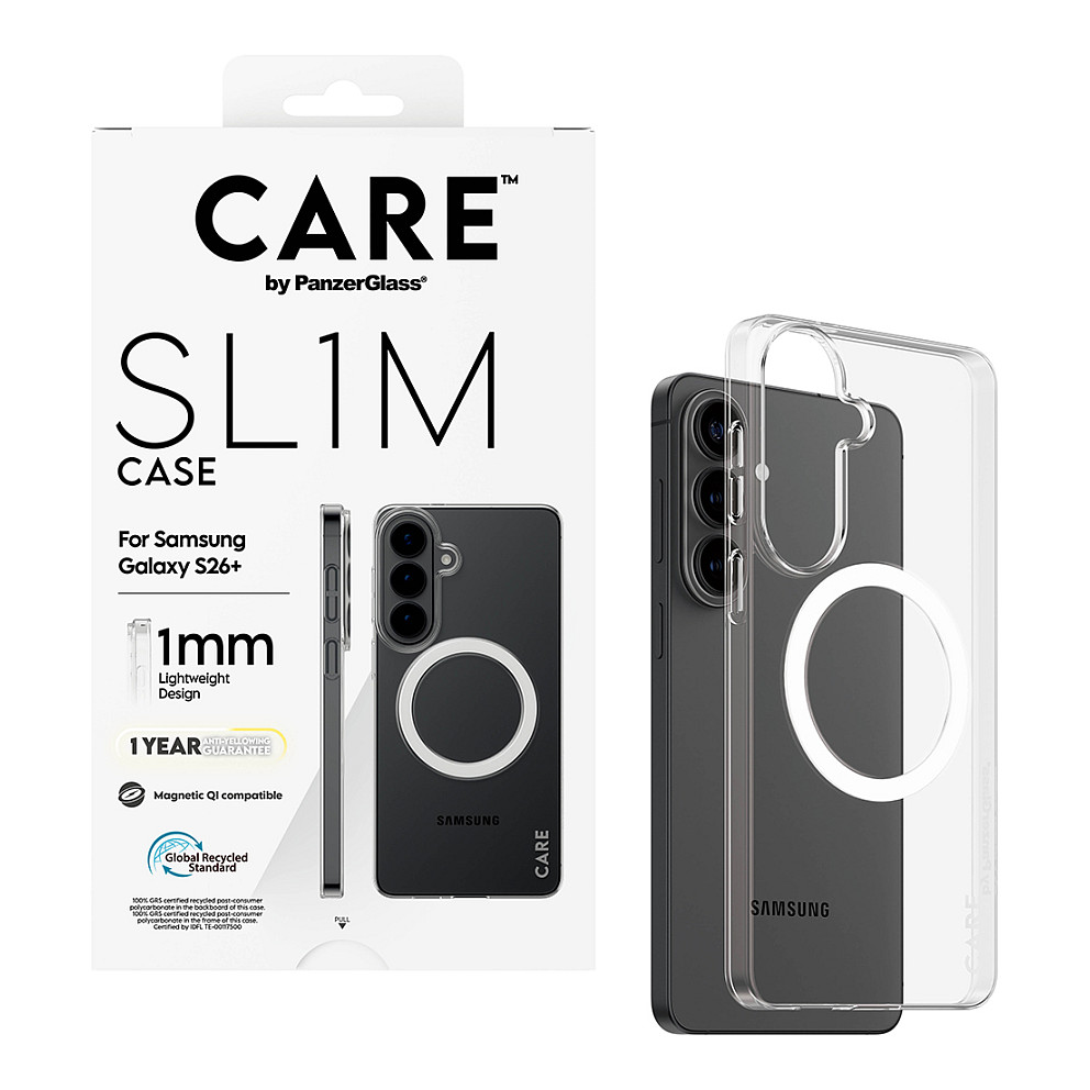 Zaštitna maska PANZER GLASS CARE SL1M za Samsung Galaxy S26+ (Prozirna, 1mm, Qi kompatibilna)-4