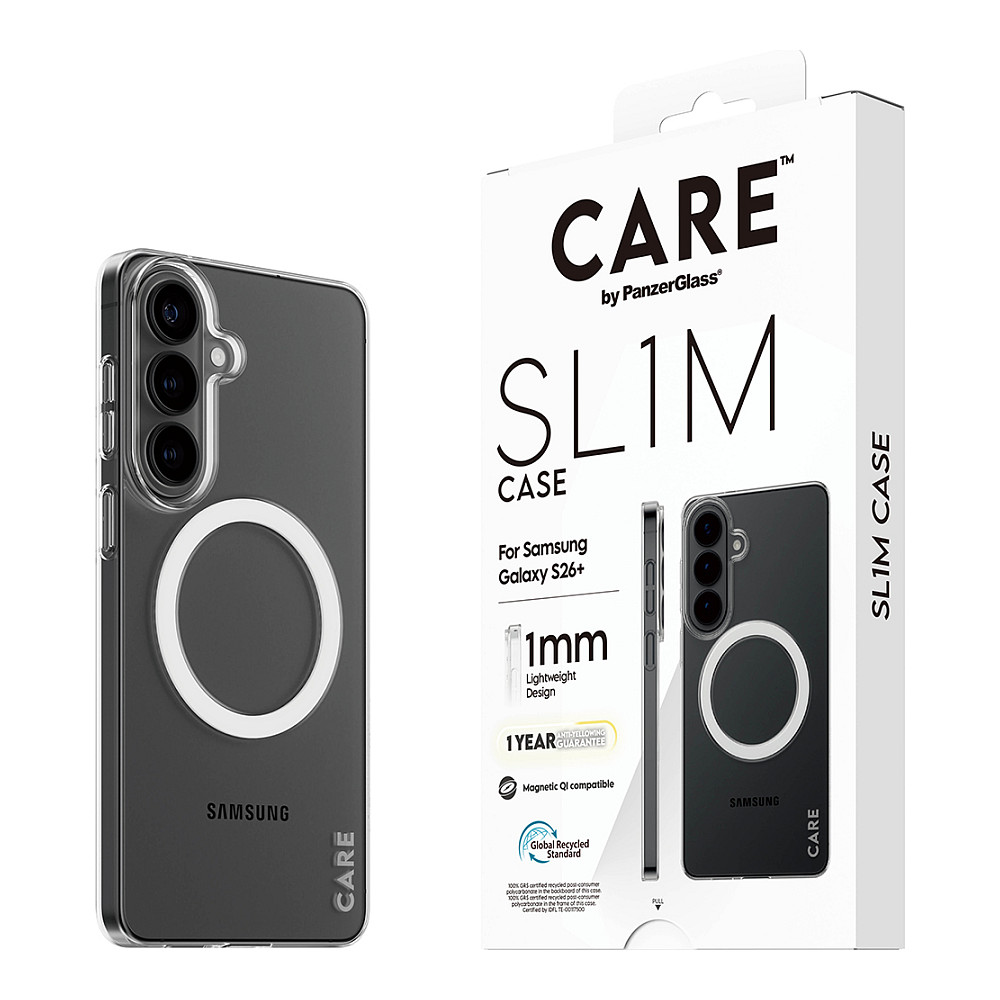 Zaštitna maska PANZER GLASS CARE SL1M za Samsung Galaxy S26+ (Prozirna, 1mm, Qi kompatibilna)-5