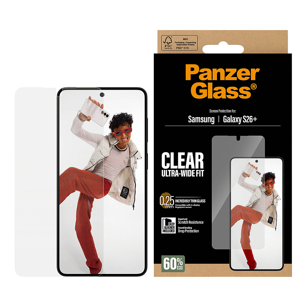 Zaštitno staklo PANZER GLASS za Samsung Galaxy S26+ (Ultra-Wide Fit, EasyAligner)-1