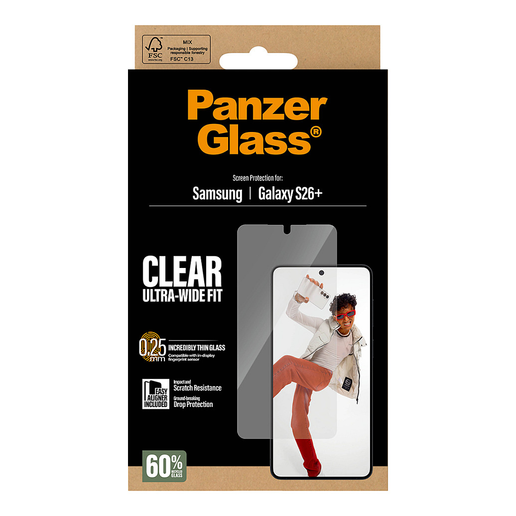 Zaštitno staklo PANZER GLASS za Samsung Galaxy S26+ (Ultra-Wide Fit, EasyAligner)-2