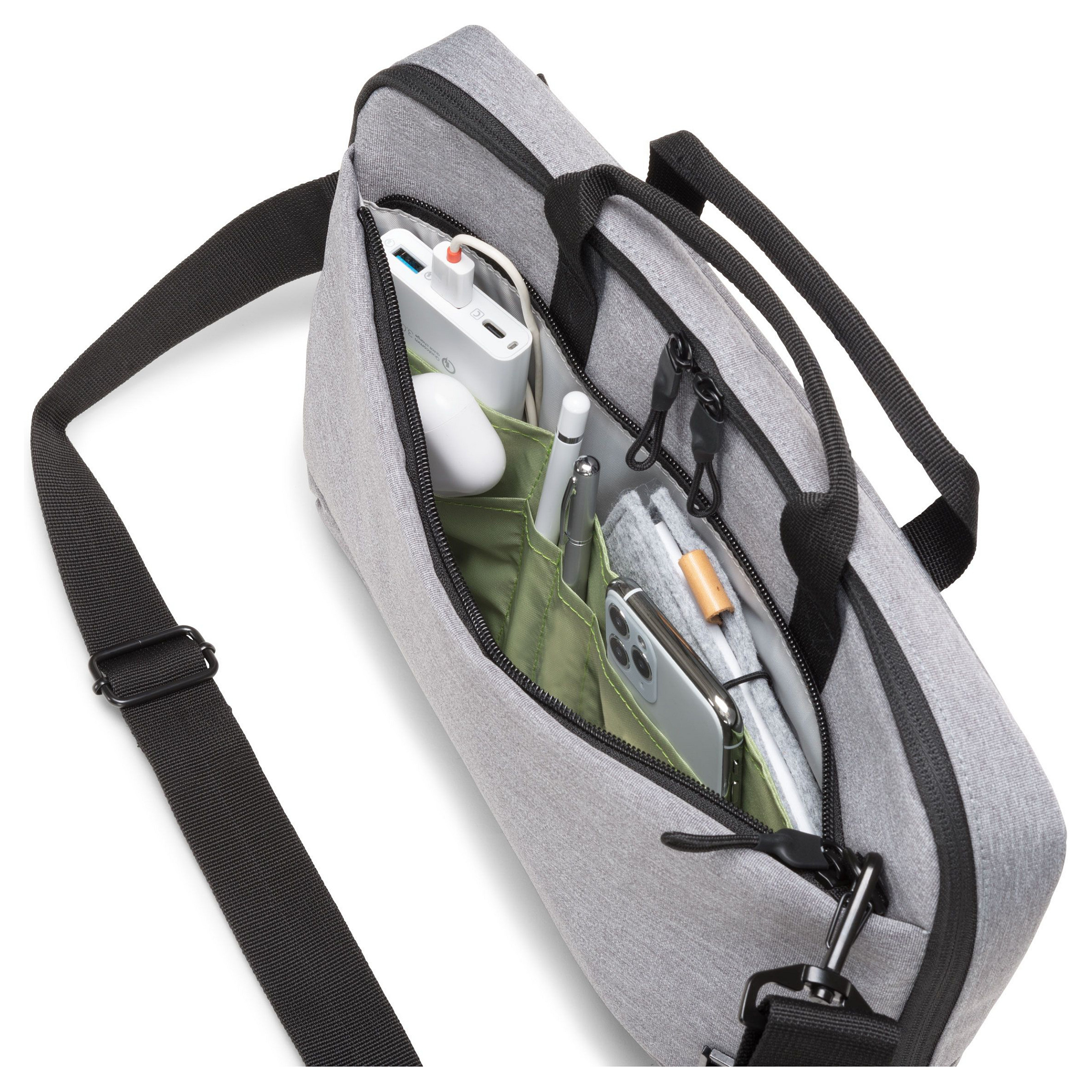Torba za laptop DICOTA Eco Slim Case MOTION 12-13.3" Light Grey (od recikliranog PET materijala)-6