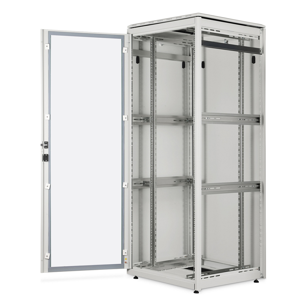 Mrežni ormar DIGITUS Unique Light 42U 800x800mm (DN-19 42U-8/8-L, 600kg, staklena vrata, sivi)-8