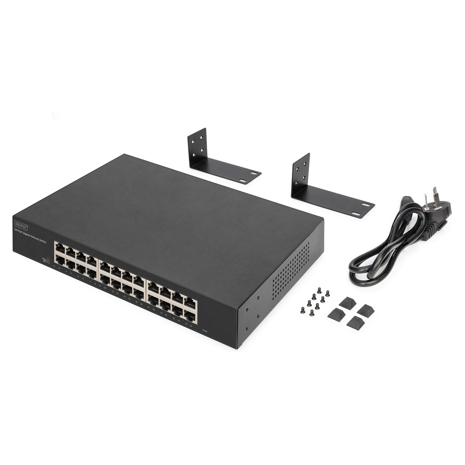 Mrežni switch DIGITUS DN-80114 (24-Port Gigabit, 19" rackmount, neupravljivi)-2