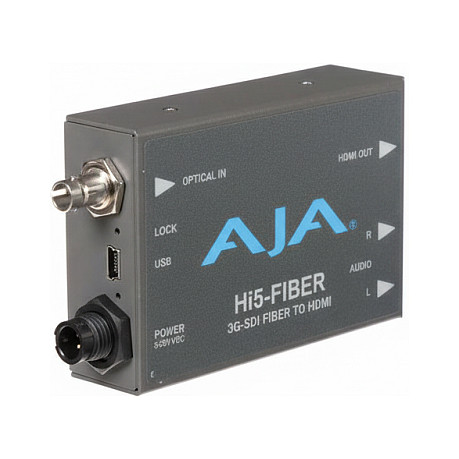 AJA Hi5-Fibre Mini-Converter (HD/SD-SDI preko optike u HDMI)-0