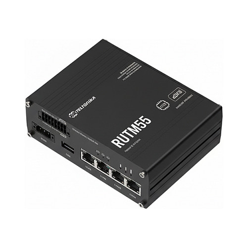 5G Industrijski Router TELTONIKA RUTM55 (Dual SIM, 5x Gigabit Ethernet, Wi-Fi 5)