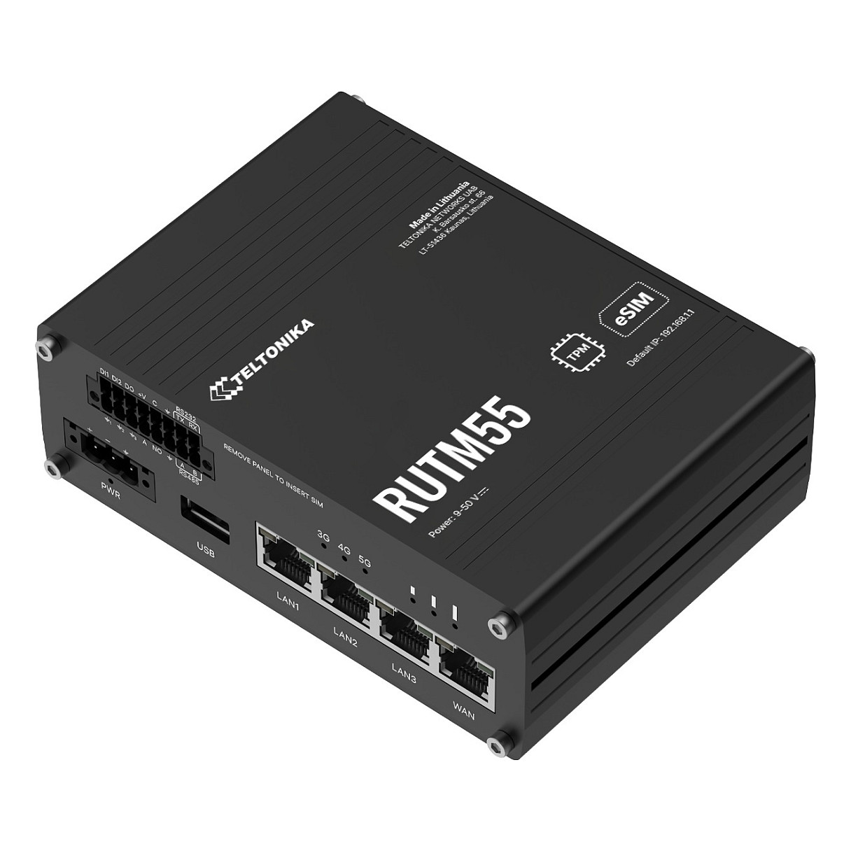 5G Industrijski Router TELTONIKA RUTM55 (Dual SIM, 5x Gigabit Ethernet, Wi-Fi 5)-2