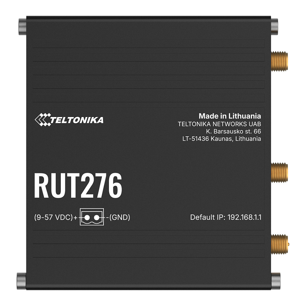 5G Router TELTONIKA RUT276 (5G RedCap, 4G LTE, Wi-Fi, 2x Ethernet, RutOS)-0