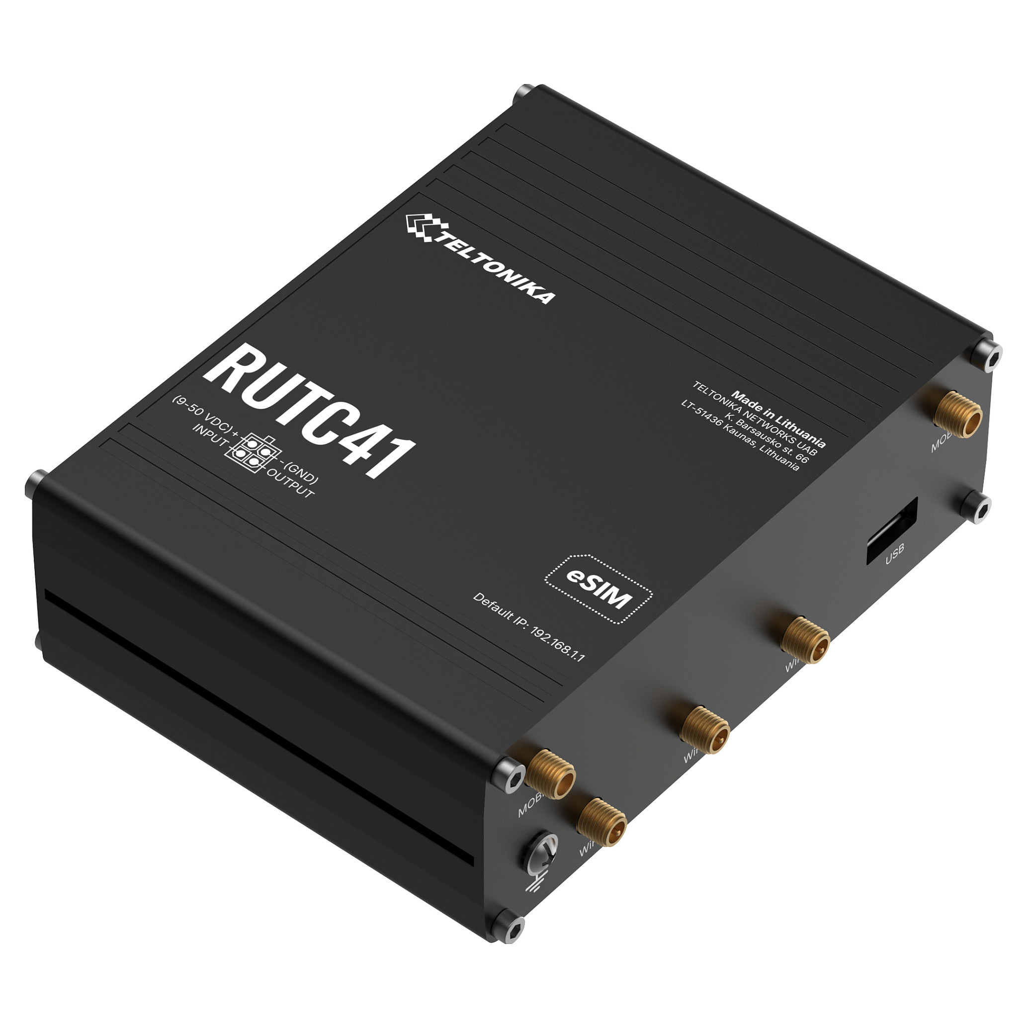 4G LTE Router TELTONIKA RUTC41 (Dual Ethernet, WiFi, RutOS, Industrijski dizajn)-1