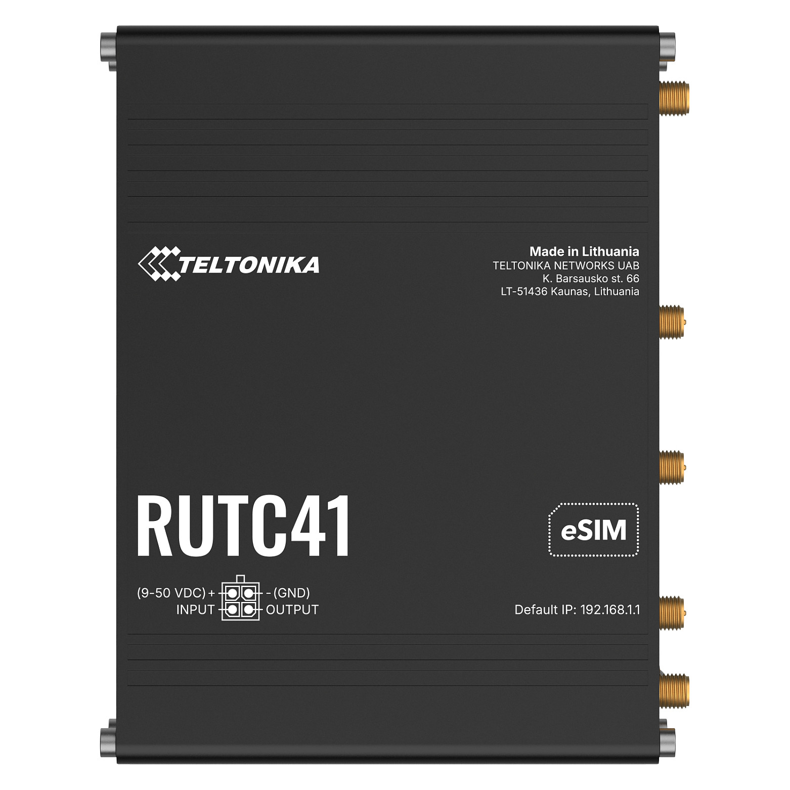 4G LTE Router TELTONIKA RUTC41 (Dual Ethernet, WiFi, RutOS, Industrijski dizajn)-2