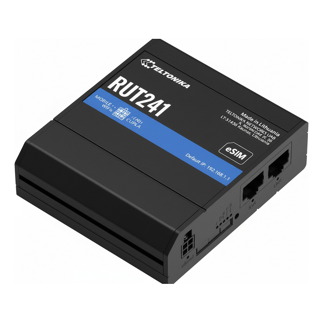 4G/LTE Router TELTONIKA RUT241 (Industrijski, 150 Mbps, Wi-Fi, 2x LAN)-0