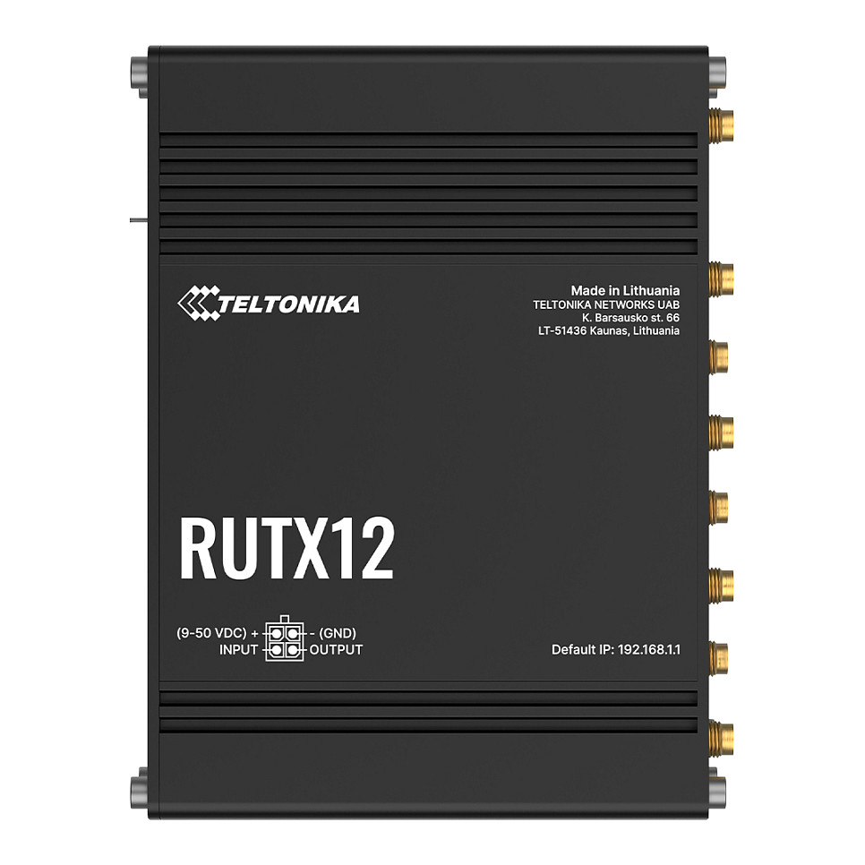Router TELTONIKA RUTX12 (Dual LTE Cat 6, 5x Gigabit Ethernet, Wi-Fi 5, Dual SIM)