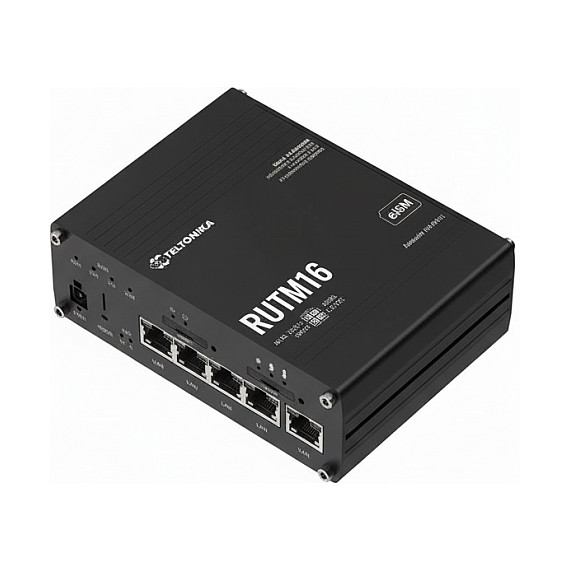 Router TELTONIKA RUTM16 (LTE Cat 6, Dual SIM, GNSS, RutOS)