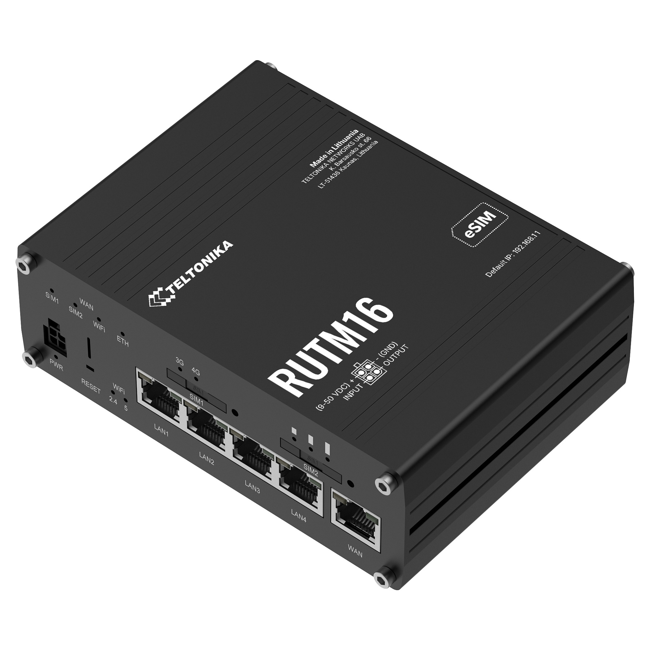 Router TELTONIKA RUTM16 (LTE Cat 6, Dual SIM, GNSS, RutOS)-3