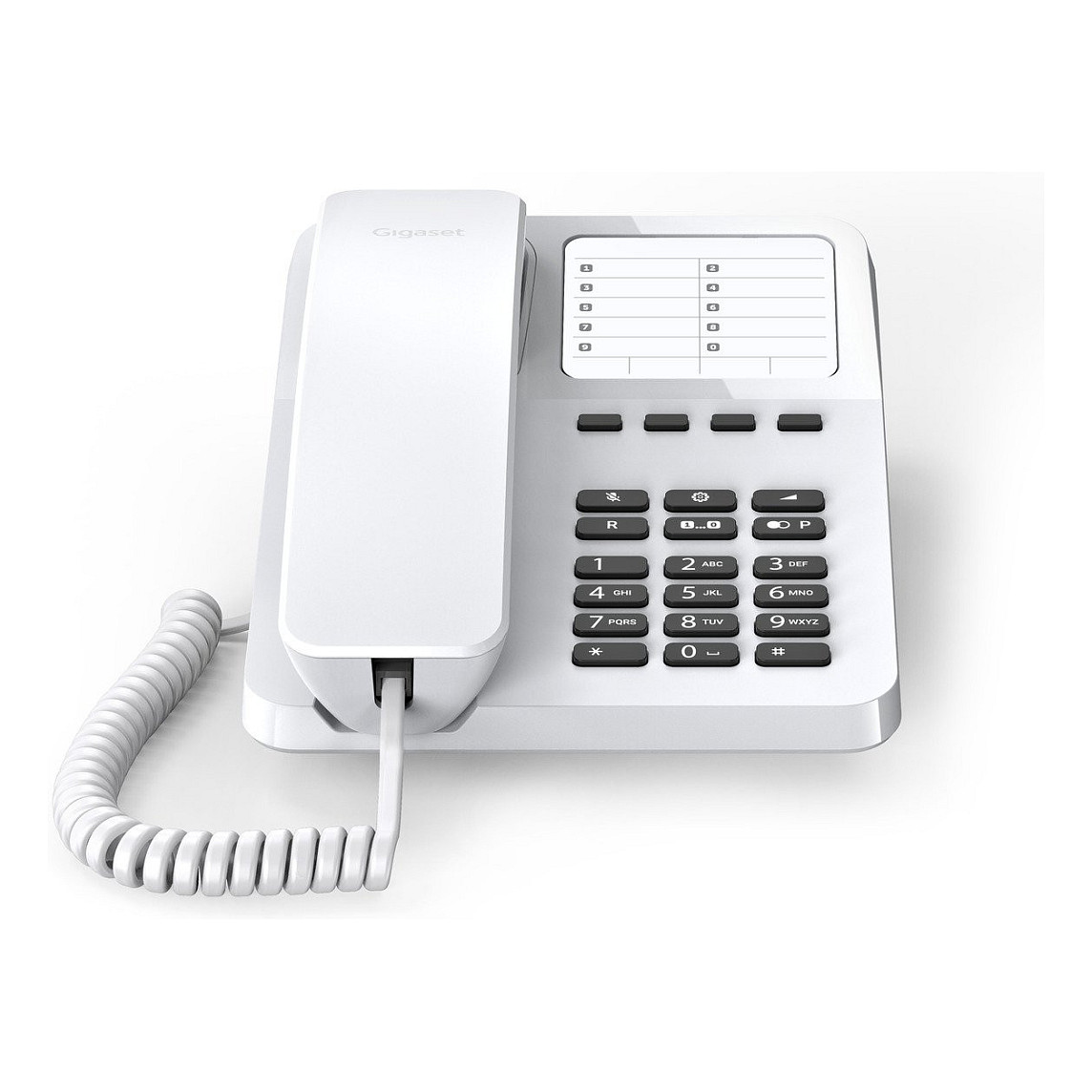 Fiksni telefon GIGASET Desk 400 IM (žični, 10 brojeva za brzo biranje, montaža na zid) bijeli-0