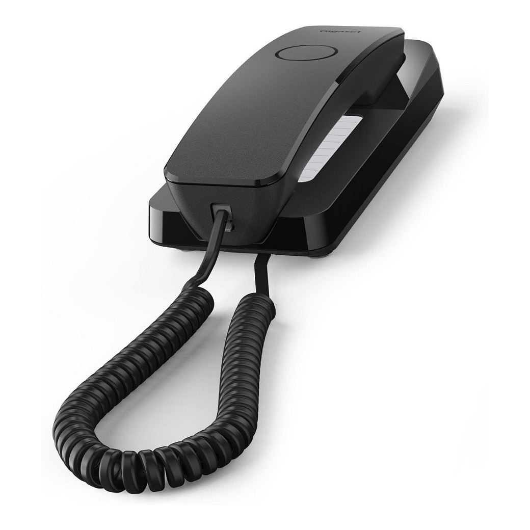 Žičani telefon GIGASET Desk 200 (10 brojeva za brzo biranje, LED, zidna montaža) crni-0