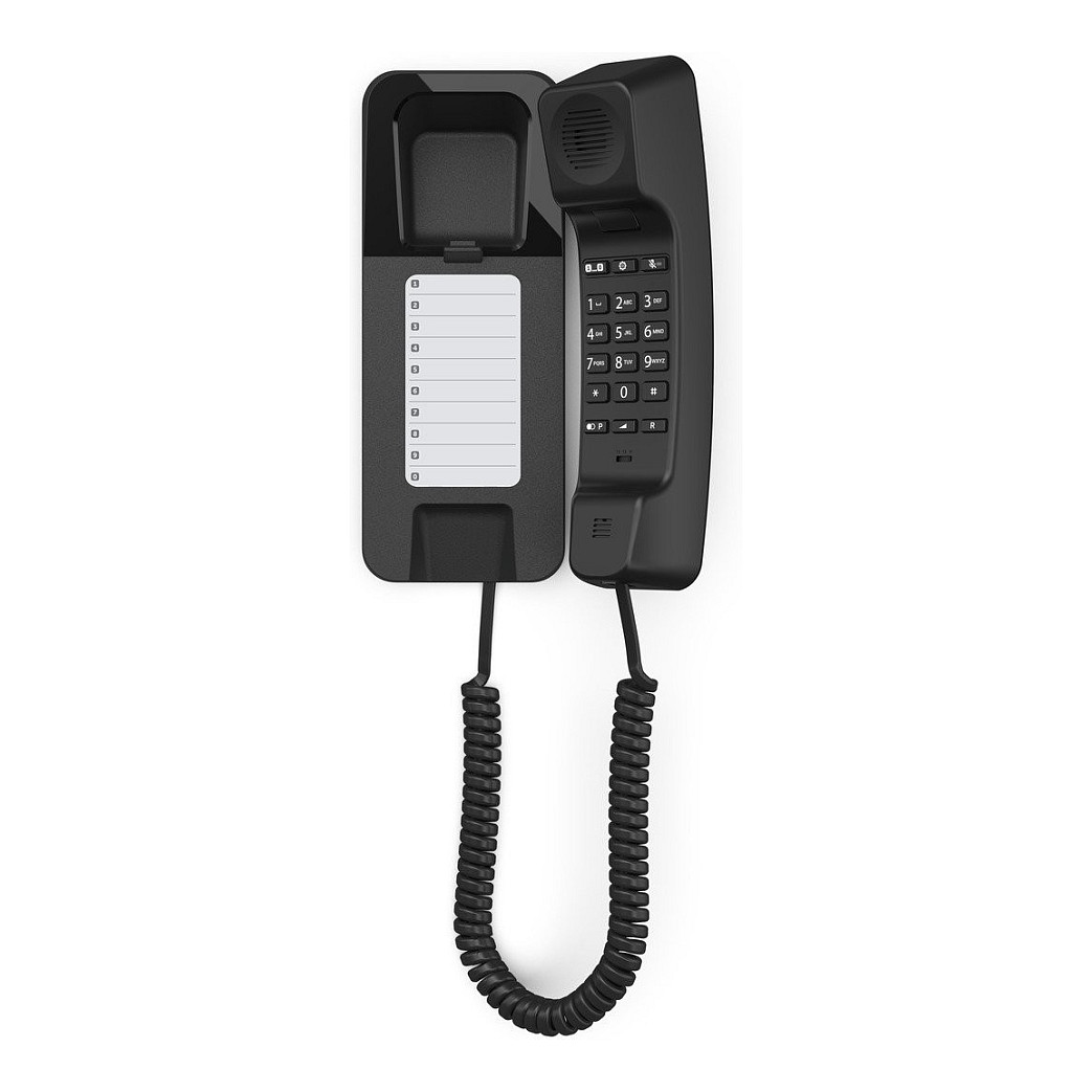 Žičani telefon GIGASET Desk 200 (10 brojeva za brzo biranje, LED, zidna montaža) crni-5