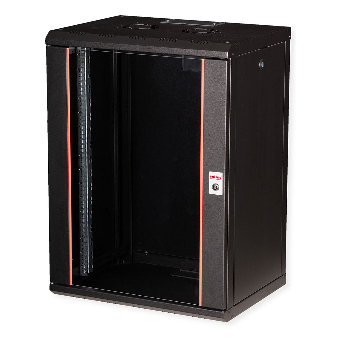 Zidni mrežni ormar ROLINE 19" Pro (16U, 600x450mm, crni)