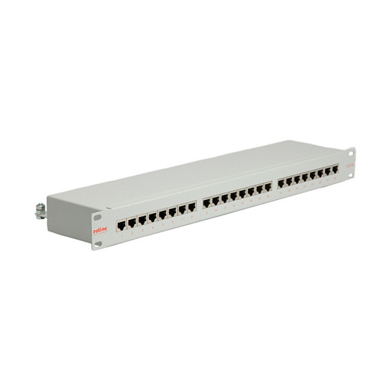Patch panel ROLINE 19" 1U (24 porta, Cat.5e, STP, sivi)-0