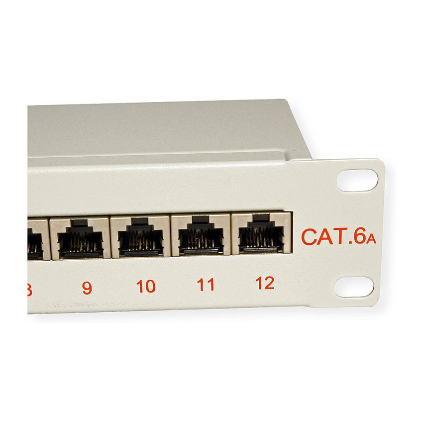 Patch panel ROLINE 10" 12-portni Cat.6A (Class EA, oklopljen)-3