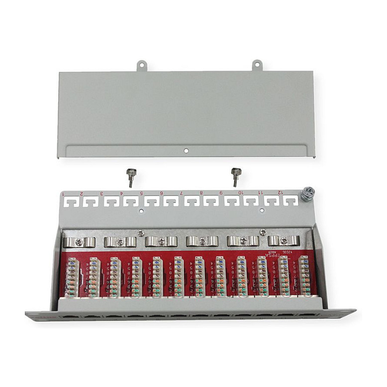 Patch panel ROLINE 10" 12-portni Cat.6A (Class EA, oklopljen)-6