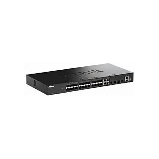 Mrežni switch D-LINK DGS-1530-28SC/E (24x SFP, 4x 10G SFP+, Smart Managed, Stackable)