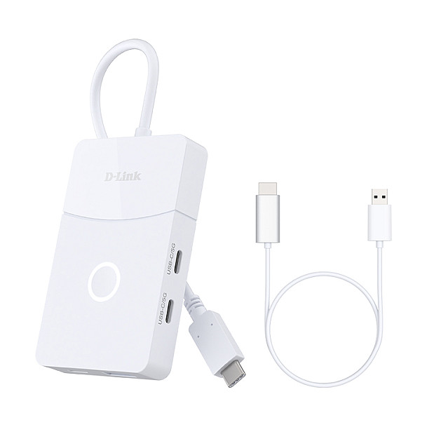USB-C Hub D-LINK DUP-501 5-u-1 s bežičnim HDMI ekstenderom (4K@30Hz, 100W PD, USB 3.2)-0