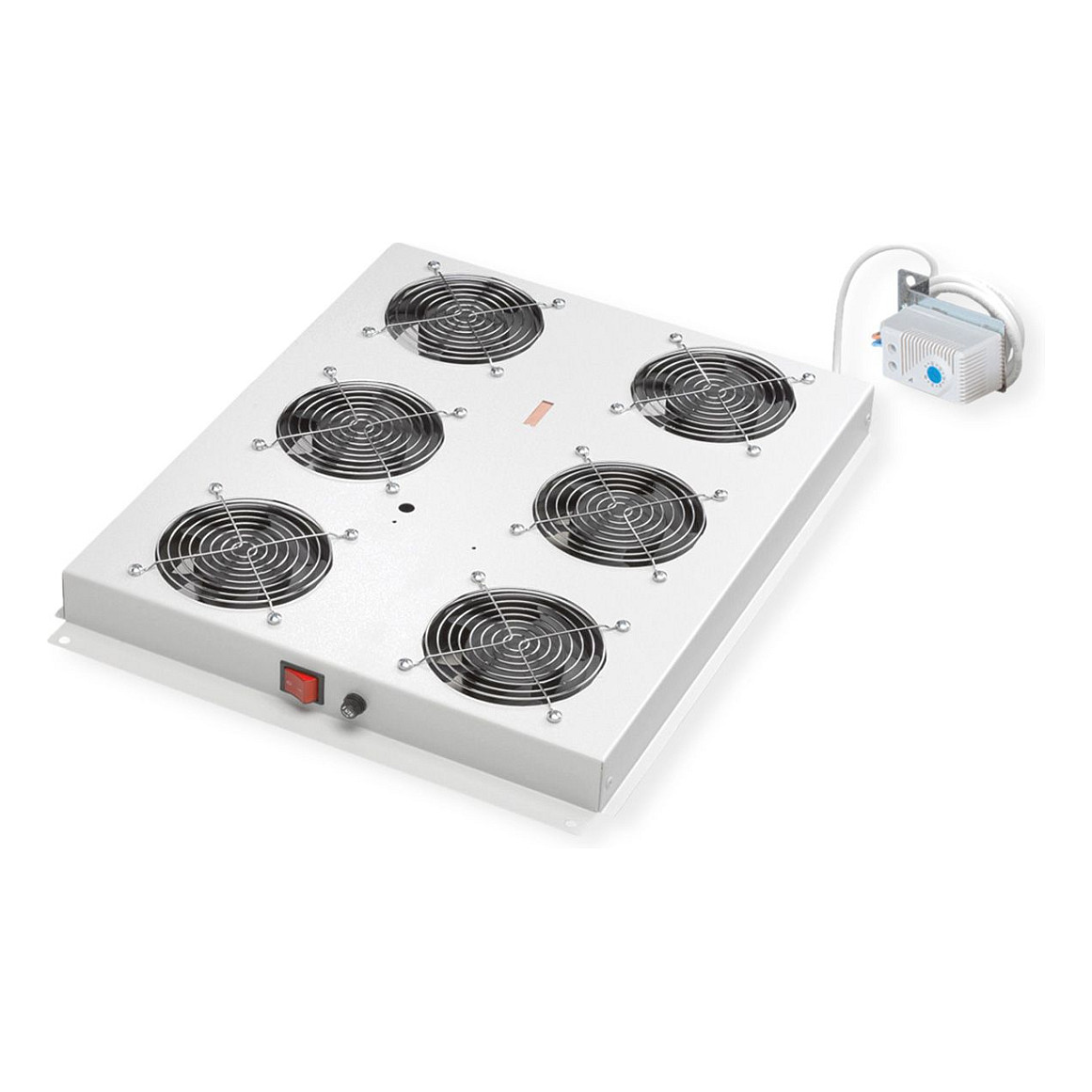 Oprema za mrežni ormar ROLINE 19" krovna ventilacijska jedinica (6 ventilatora, termostat, siva)-0
