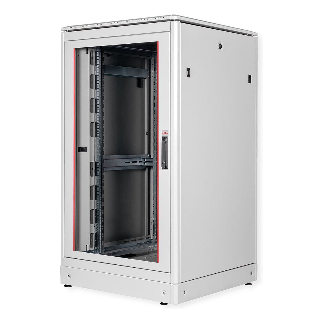 Mrežni ormar ROLINE 19" Pro (26U, 800x800mm, staklena vrata, sivi)-0