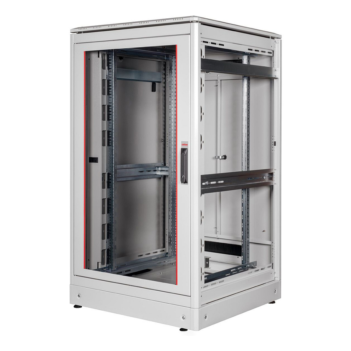 Mrežni ormar ROLINE 19" Pro (26U, 800x800mm, staklena vrata, sivi)-3