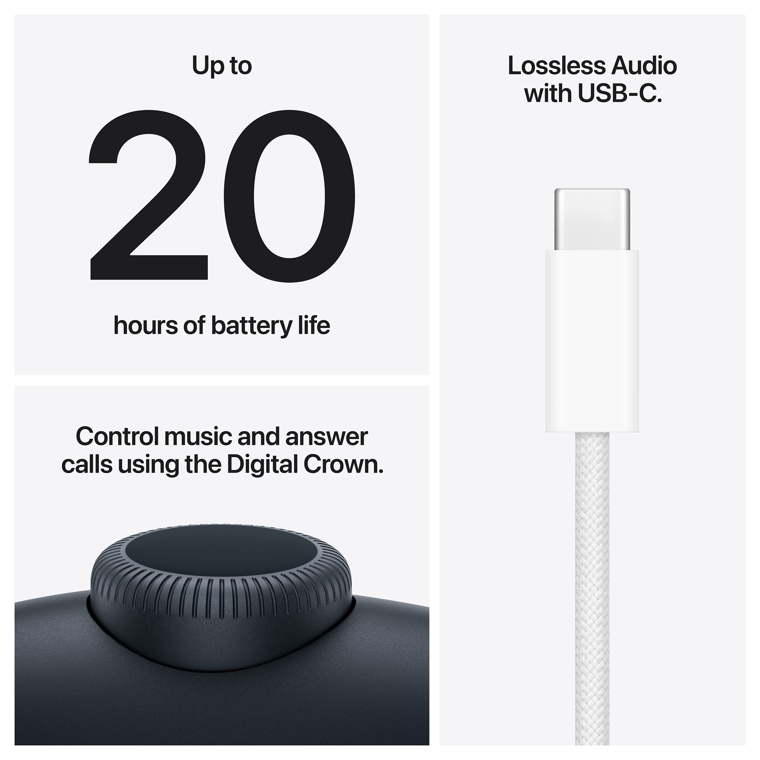 Slušalice APPLE AirPods Max 2 (USB-C, ANC, Bluetooth, mikrofon, Midnight) - MHWK4ZM/A-7