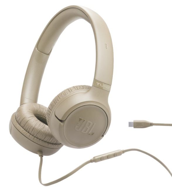 Slušalice JBL TUNE530 USB-C bež (žične, mikrofon, on-ear)-0