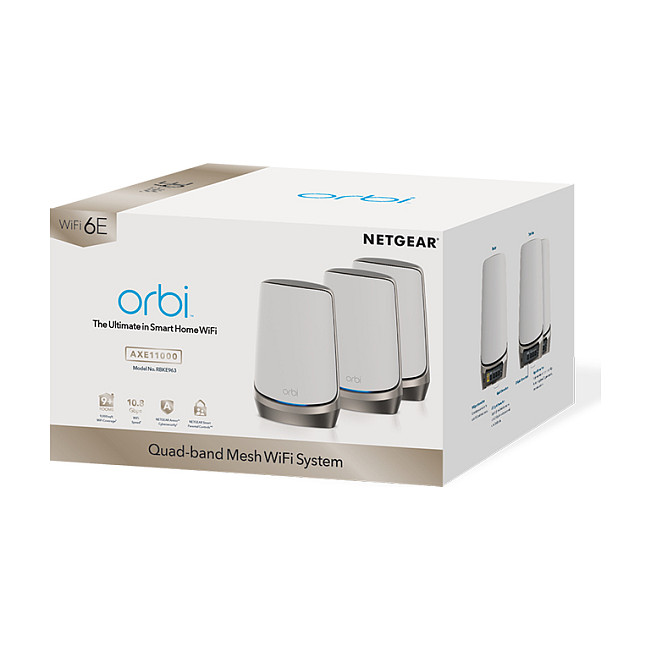 WiFi Mesh sustav NETGEAR Orbi 960 (RBKE963, 3 komada, WiFi 6E, AXE11000, do 836 m²)-2