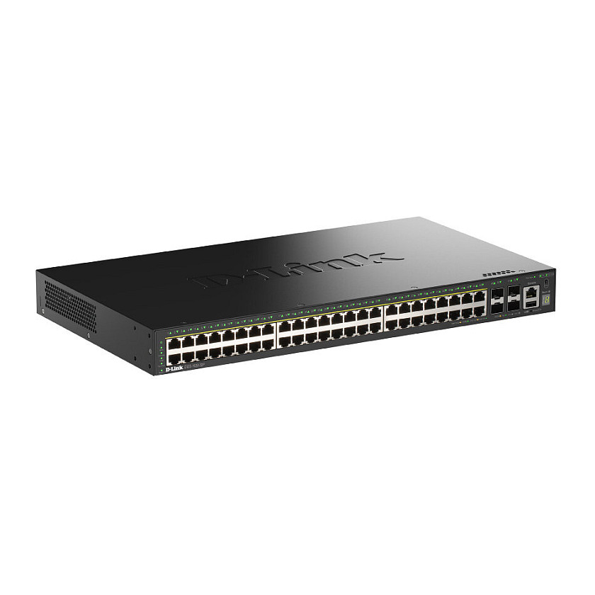 Mrežni switch D-LINK DGS-1530-52P/E (52-portni, Smart Managed, 48x PoE+ Gigabit, 4x 10G SFP+)-0