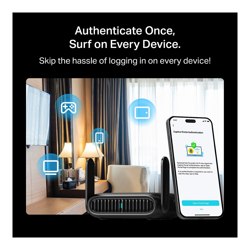 Wi-Fi 7 Travel Router TP-LINK TL-WR3602BE (BE3600, 2.5G Port, USB 3.0, EasyMesh)-10