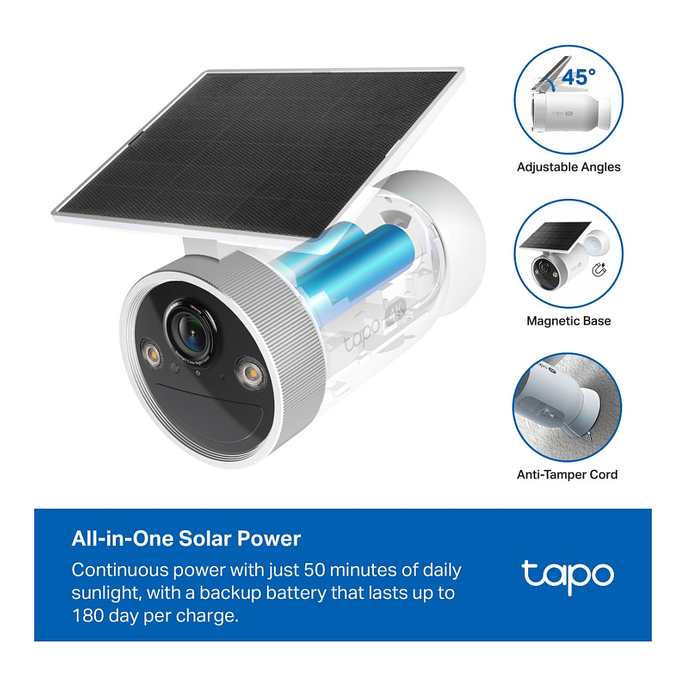Sigurnosna kamera TP-LINK Tapo C465 (AI, Solarno napajanje, 2.5K QHD, IP66)-5