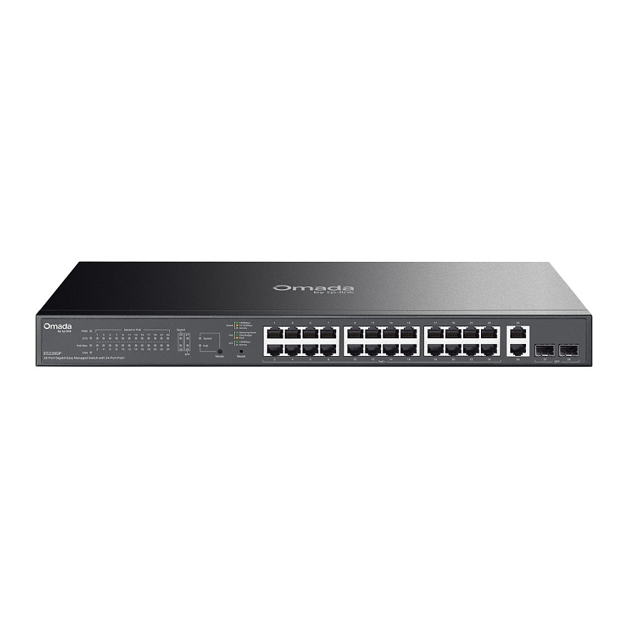 Mrežni switch TP-LINK Omada ES228GP (28-Port Gigabit, 24-Port PoE+, 250W, 2x SFP, Omada SDN)-0