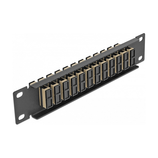 Patch panel DELOCK 10" 12-portni SC Duplex (1U, metalno kućište)-1