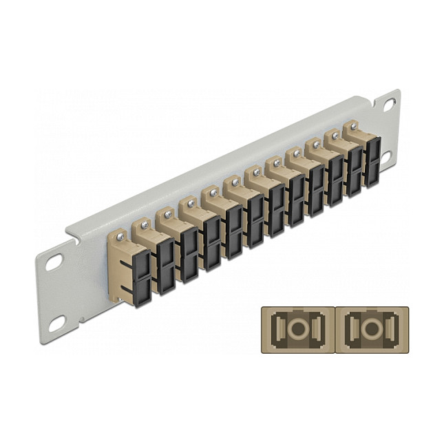 Patch panel DELOCK 66793 (10", 12x SC Duplex, 1U, metalno kućište)-0