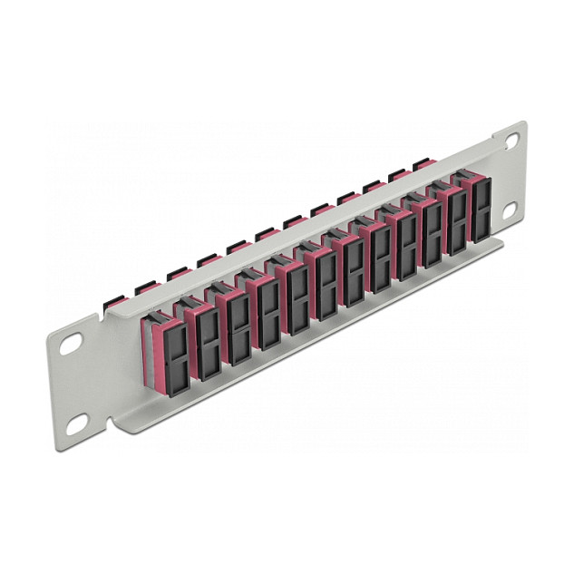 Patch panel DELOCK 10" 1U za 12x SC Duplex, sivi-1