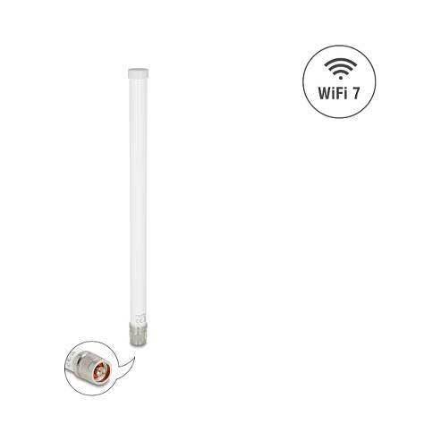 WiFi 7 Antena DELOCK 81455 (N konektor, 4.5 - 6.6 dBi, 32 cm, omnidirekcijska, IP67, vanjska)-0