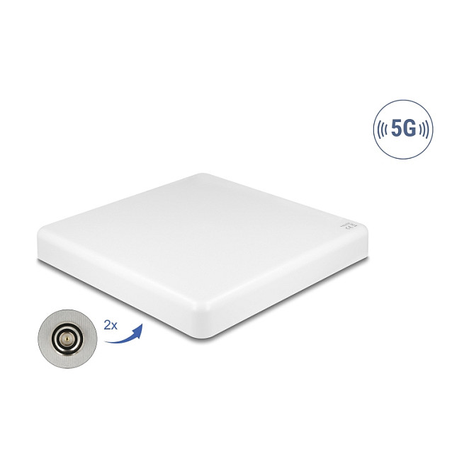 5G LTE MIMO Antena DELOCK 81465 (2.7 - 9.0 dBi, 2x N konektor, IP67, vanjska montaža)