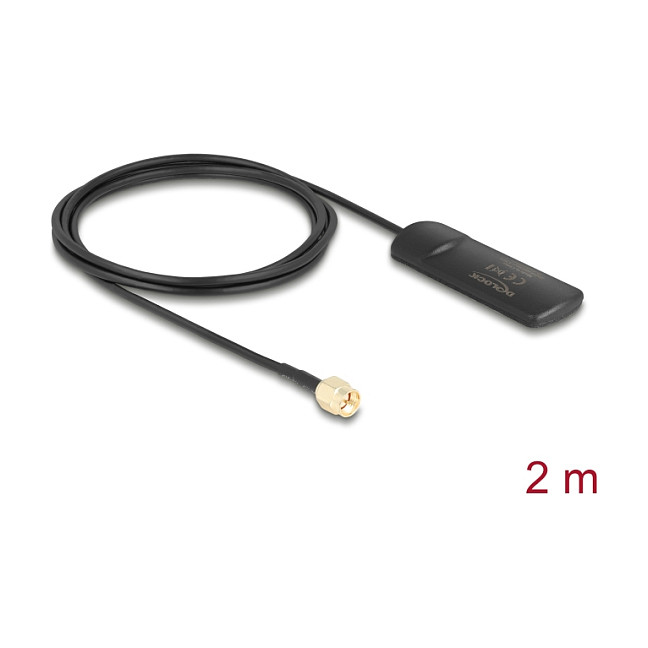 Delock GSM / UMTS / LTE / WLAN Antena (SMA, 2 dBi, samoljepljiva)-0