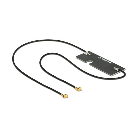 WLAN antena DELOCK 88984 (2.4/5 GHz, 3-5 dBi, 2x MHF I konektor, interna)
